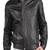Mens black soft motorcycle jacket  pure lambskin genuine leather jacket biker