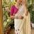 White Color Hand CutDana Bandhni And Butta Work Silk Saree