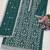 Emerald silk semi stitched suit with embroidery & sequence work