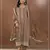 Dark mustard silk semi stitched suit with embroidery & sequence work