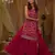 Red georgette suit with embroidered sequin 
