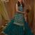T green georgette semi stitched suit with embroidery & sequence work