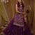 Purple georgette semi stitched suit with embroidery & sequence work
