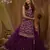 Purple georgette semi stitched suit with embroidery & sequence work