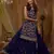 Violet georgette semi stitched suit with embroidery & sequence work