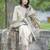 Off-White Floral Embroidered Kurti Set with Printed Dupatta