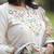 Off-White Floral Embroidered Kurti Set with Printed Dupatta