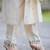Off-White Floral Embroidered Kurti Set with Printed Dupatta