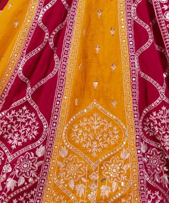 Embellished Zardozi Semi Stitched Lehenga & Unstitched Blouse With Dupatta 4