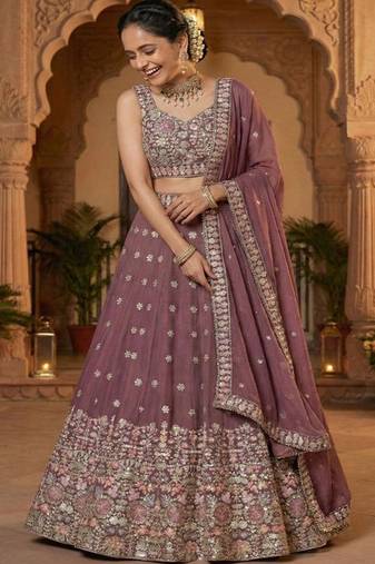 Embellished Sequinned Semi Stitched Lehenga & Unstitched Blouse With Dupatta