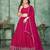 Embroidered Sequinned Georgette Semi Stitched Lehenga & Blouse With Dupatta