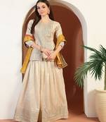 Banarasi Embroidery & Bandhani Art Silk Lehenga With Choli & Dupatta