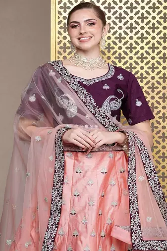 Embroidered Ready to Wear Jashn Lehenga & Blouse With Dupatta
