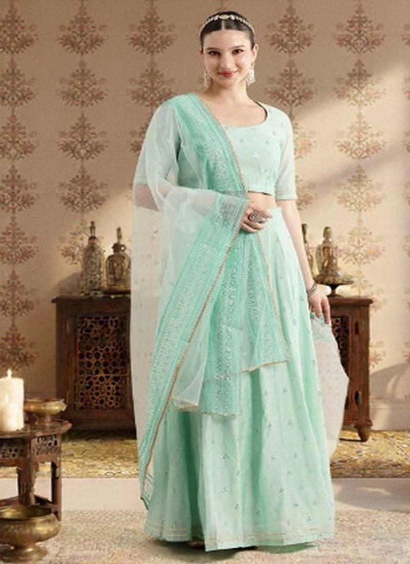 Jashn Embroidered Sequinned Lehenga & Blouse With Dupatta