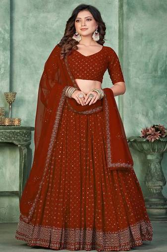 Women Embroidered Lehenga Choli