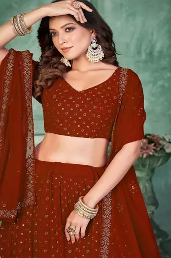 Women Embroidered Lehenga Choli
