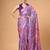 Lavender silky elegance satin silk printed saree