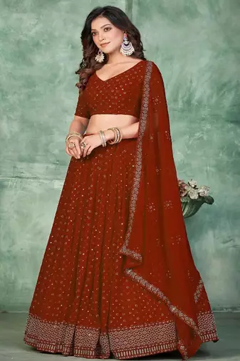Women Embroidered Lehenga Choli