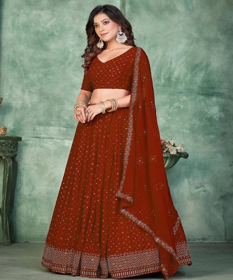 Women Embroidered Lehenga Choli