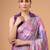 Lavender silky elegance satin silk printed saree