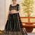 Embroidered Semi Stitched Lehenga & Unstitched Blouse With Dupatta