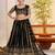 Embroidered Semi Stitched Lehenga & Unstitched Blouse With Dupatta