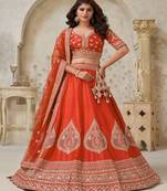 Embroidered Sequinned Semi Stitched Lehenga & Unstitched Blouse With Dupatta