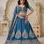Embroidered Sequinned Semi Stitched Lehenga & Blouse With Dupatta