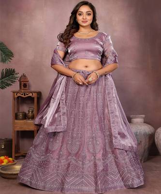 Embellished Semi Stitched Lehenga Choli With Dupatta 1