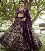 Embroidered Sequinned Semi Stitched Lehenga & Unstitched Blouse With Dupatta