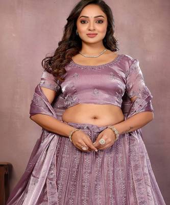 Embellished Semi Stitched Lehenga Choli With Dupatta 2