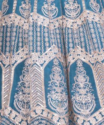 Embellished Semi Stitched Lehenga & Unstitched Blouse With Dupatta 2