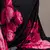 Pink satin silk floral printed smoothness saree
