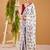Off White satin silk floral printed smoothness saree