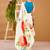 off-white satin silk floral printed smoothness saree