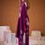 Pink satin silk floral printed smoothness saree