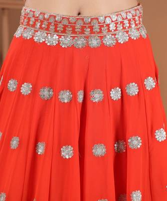Embellished Sequinned Ready to Wear Lehenga &Unstitched  Blouse With Dupatta 3