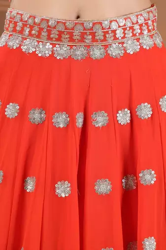 Embellished Sequinned Ready to Wear Lehenga &Unstitched  Blouse With Dupatta