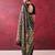 Black luxurious chanderi cotton printed with zari weaving work saree