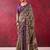 Purple luxurious chanderi cotton printed with zari weaving work saree