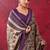 Purple luxurious chanderi cotton printed with zari weaving work saree
