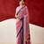 Pink soft dull silk fancy printed saree