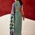 Sea green soft dull silk fancy printed saree