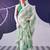 Pistachio classic beauty satin sik floral printed with smooth texture saree