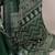 Green slub silk foral printed with zari border work saree