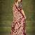 Maroon luxurious tussar silk kalamkari printed saree