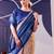 Navy blue beautiful tussar silk floral print with foil work saree