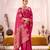 Pink treditional roop silk zari weaving saree