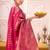 Pink treditional roop silk zari weaving saree