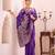 Purple treditional roop silk zari weaving saree